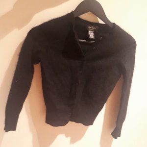 Cashmere Button-up Cardigan - Black